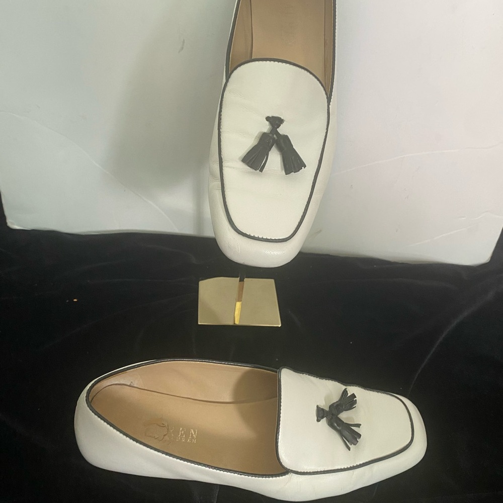 Ralph lauren Elegant black and White Tassel Loafers